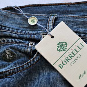 $425 Borrelli Cotton & Linen Blend Jeans NWT